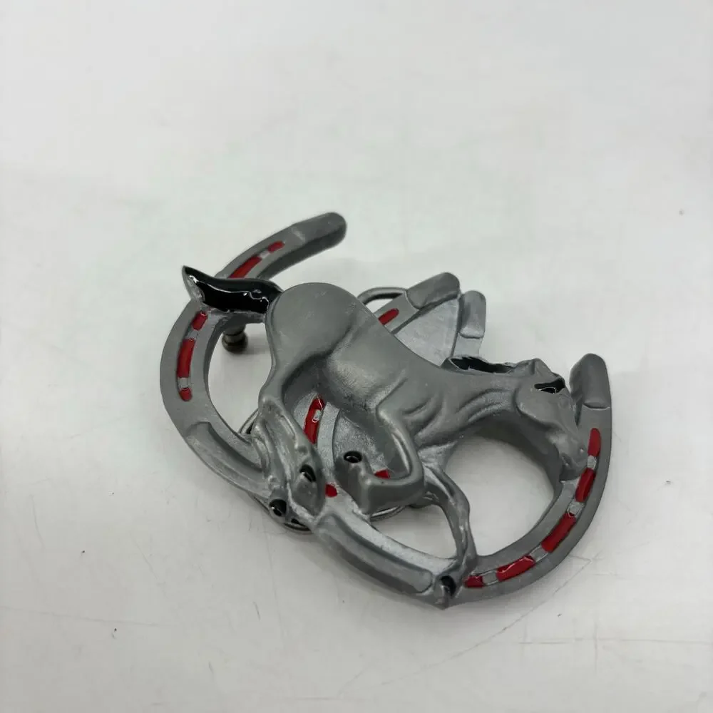Great American Buckle Co. Horse & Horseshoe Belt Buckle Enamel